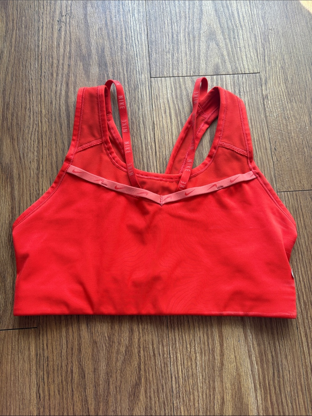Nike Red Racerback Sports Bra with Double Straps